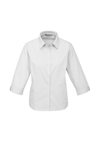 Women's 3/4 Sleeve Shirt - White:White