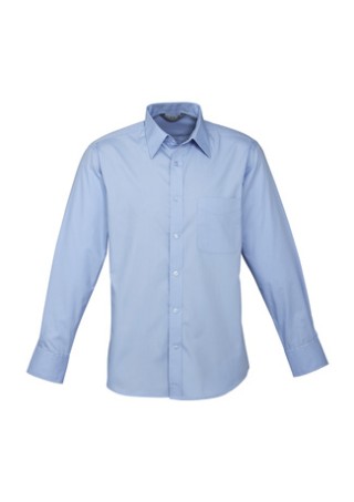 Men's Long Sleeve Shirt - Light Blue:Light Blue